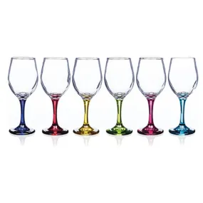 Rainbow Wine Glasses - Set of 6