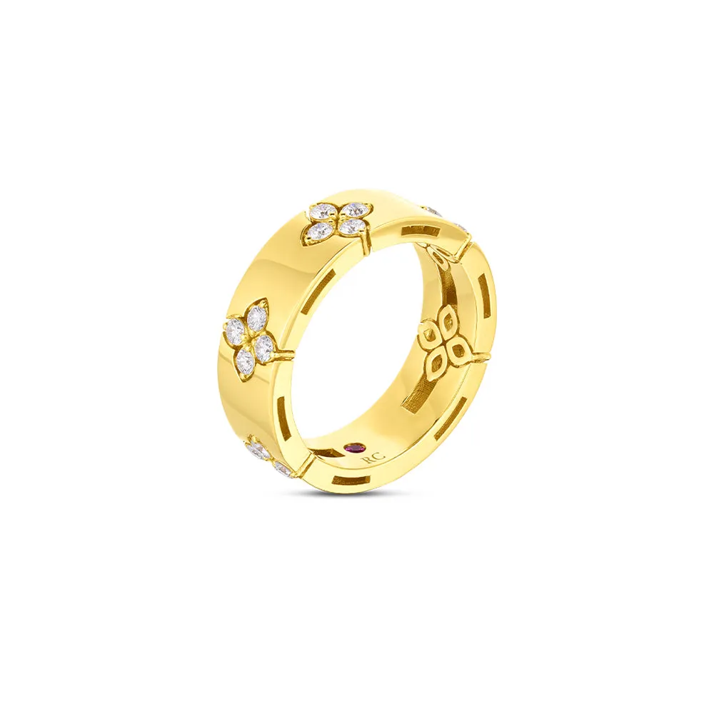 Roberto Coin 18k Yellow Gold Medium Width Verona Diamond Band 8882968AY65X