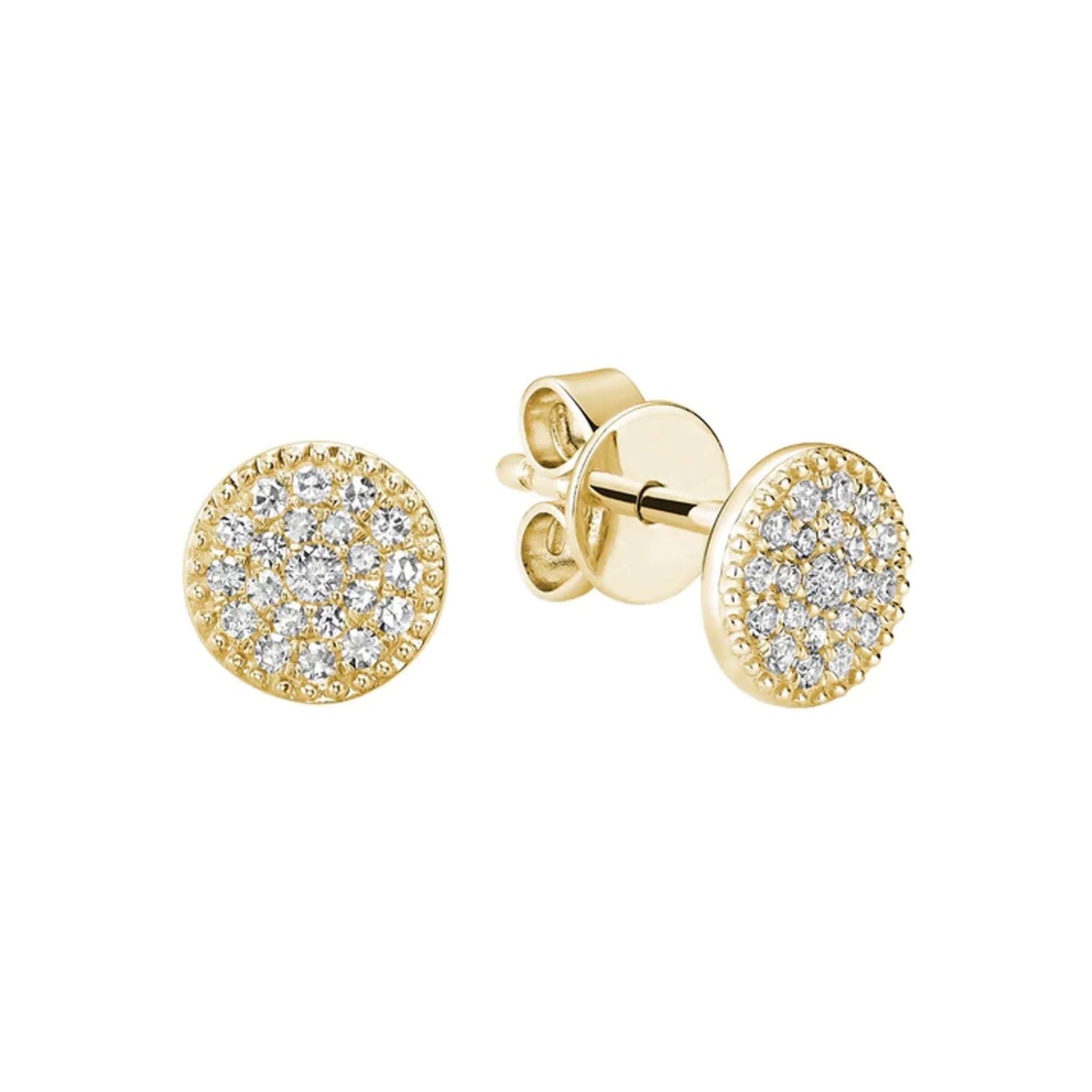 Round Diamond Stud Earrings