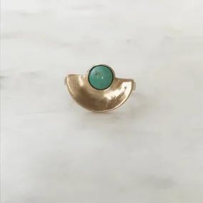 SEMICIRCLE TURQUOISE RING