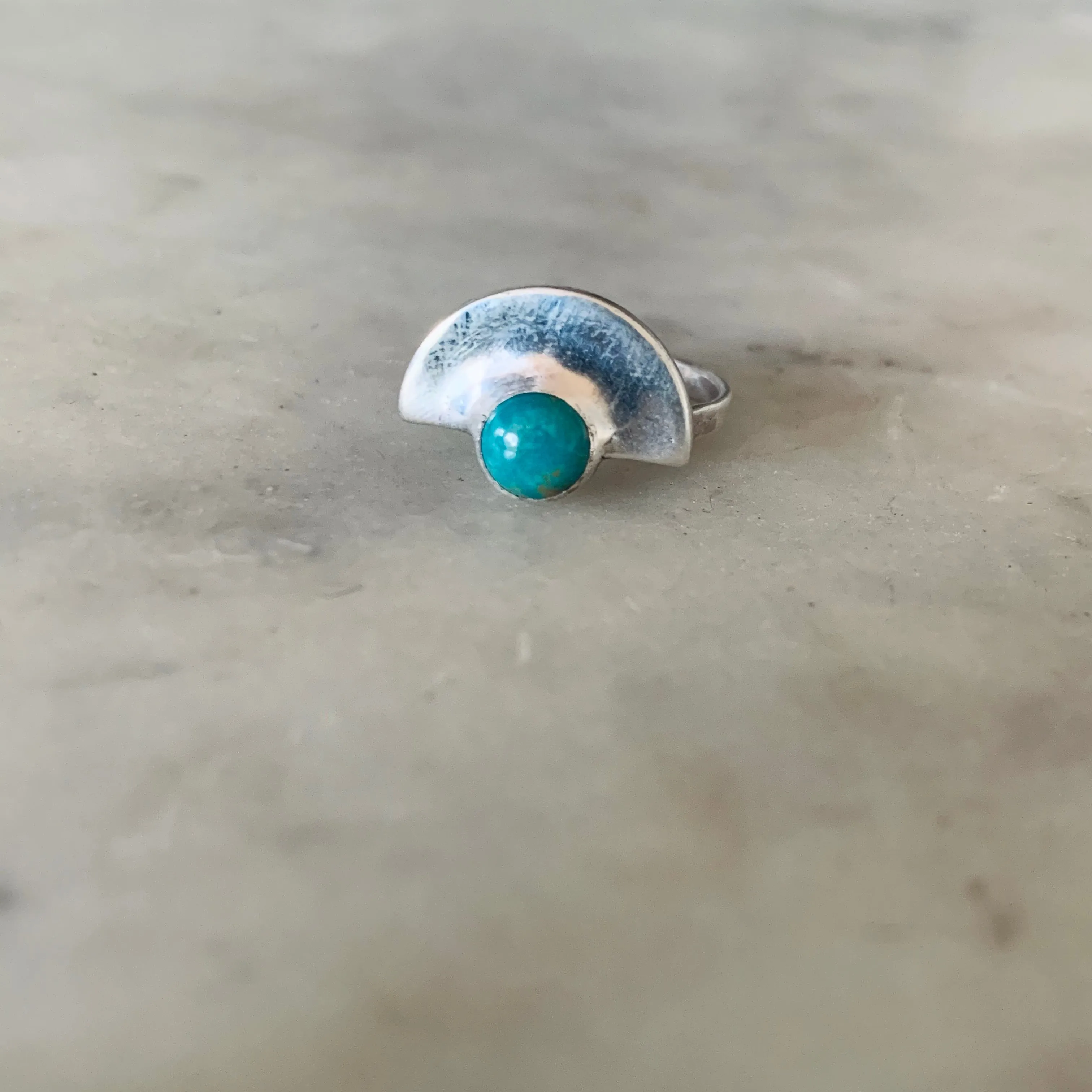 SEMICIRCLE TURQUOISE RING