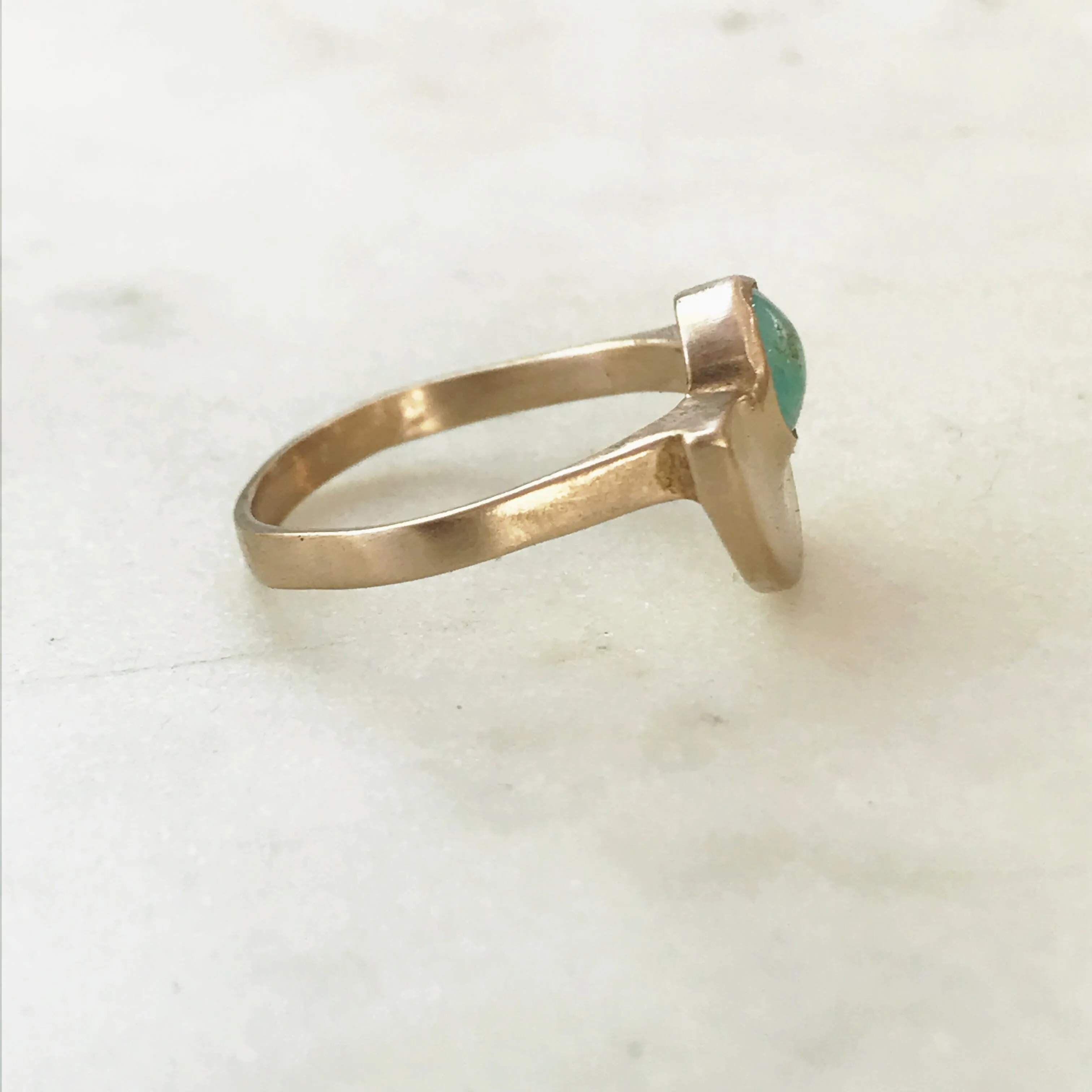 SEMICIRCLE TURQUOISE RING