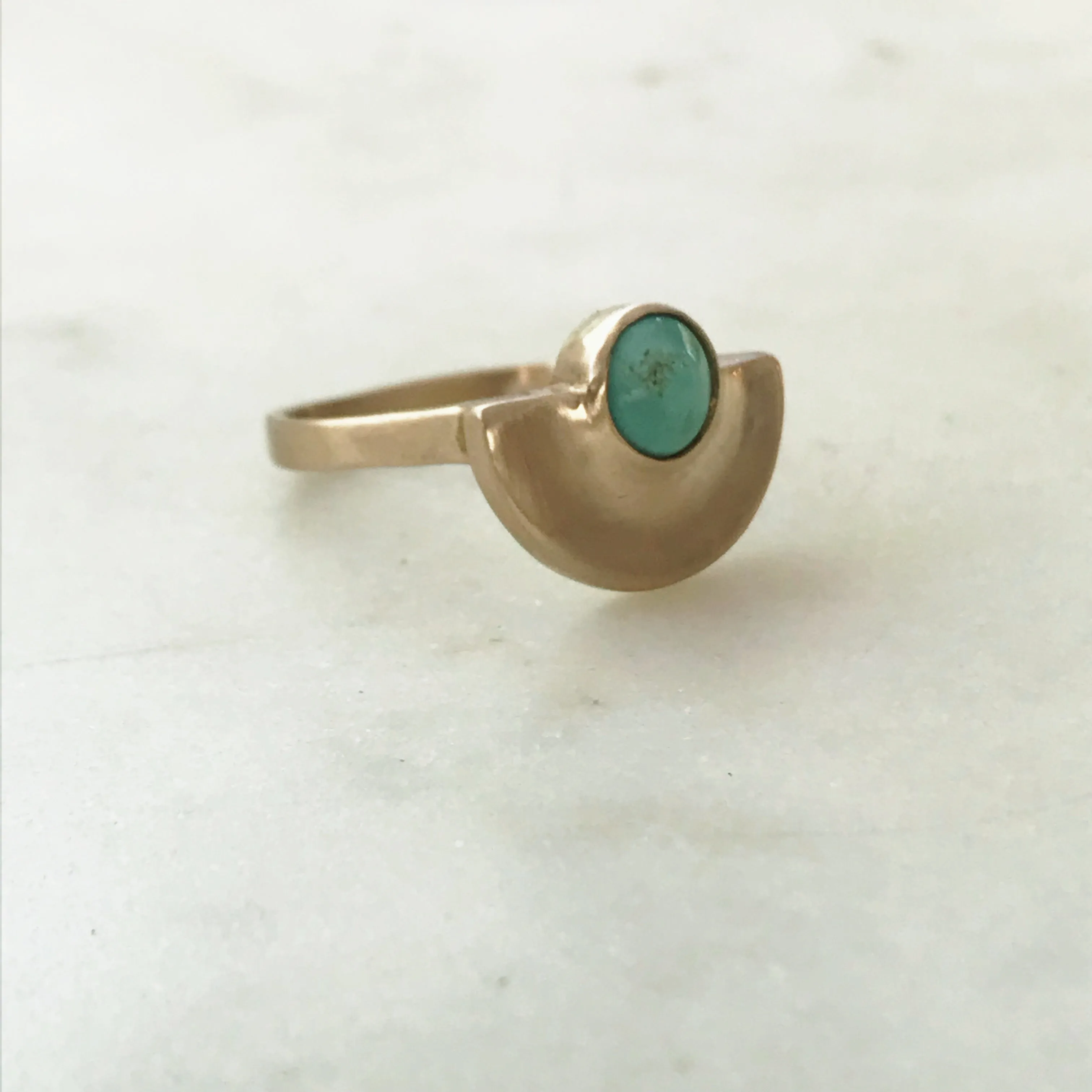 SEMICIRCLE TURQUOISE RING