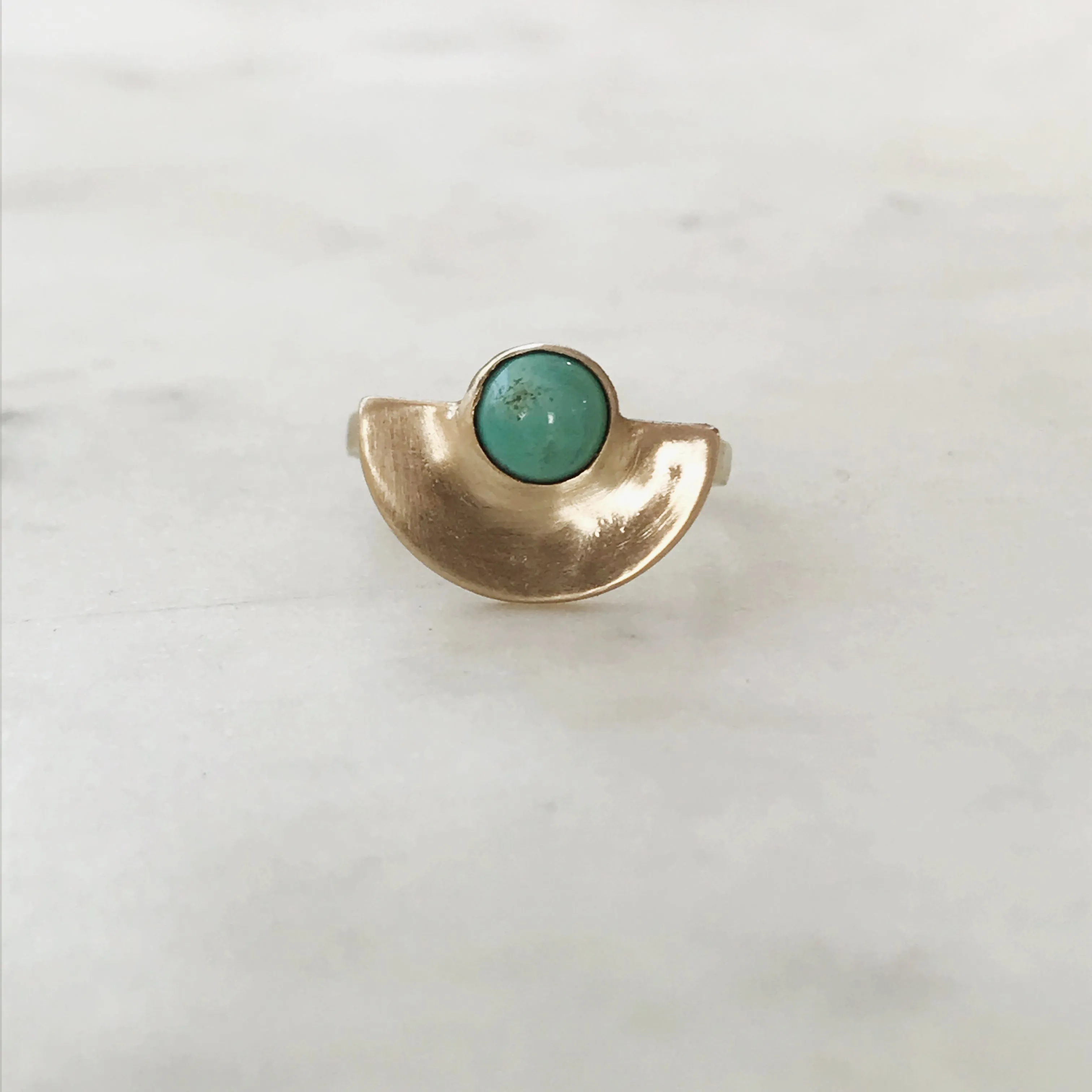 SEMICIRCLE TURQUOISE RING