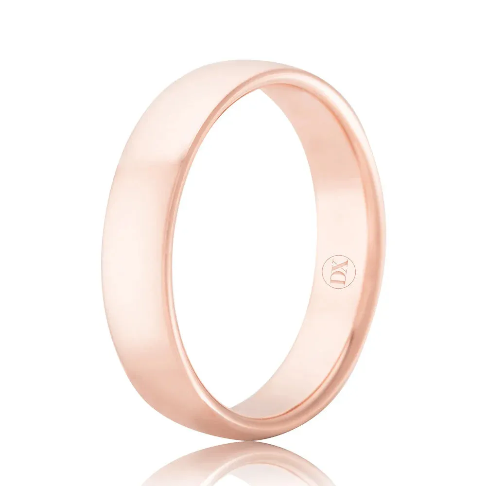 Soft Dome 4mm - 18ct Rose Gold