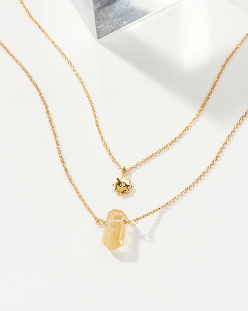 Sol Necklace Set- Citrine