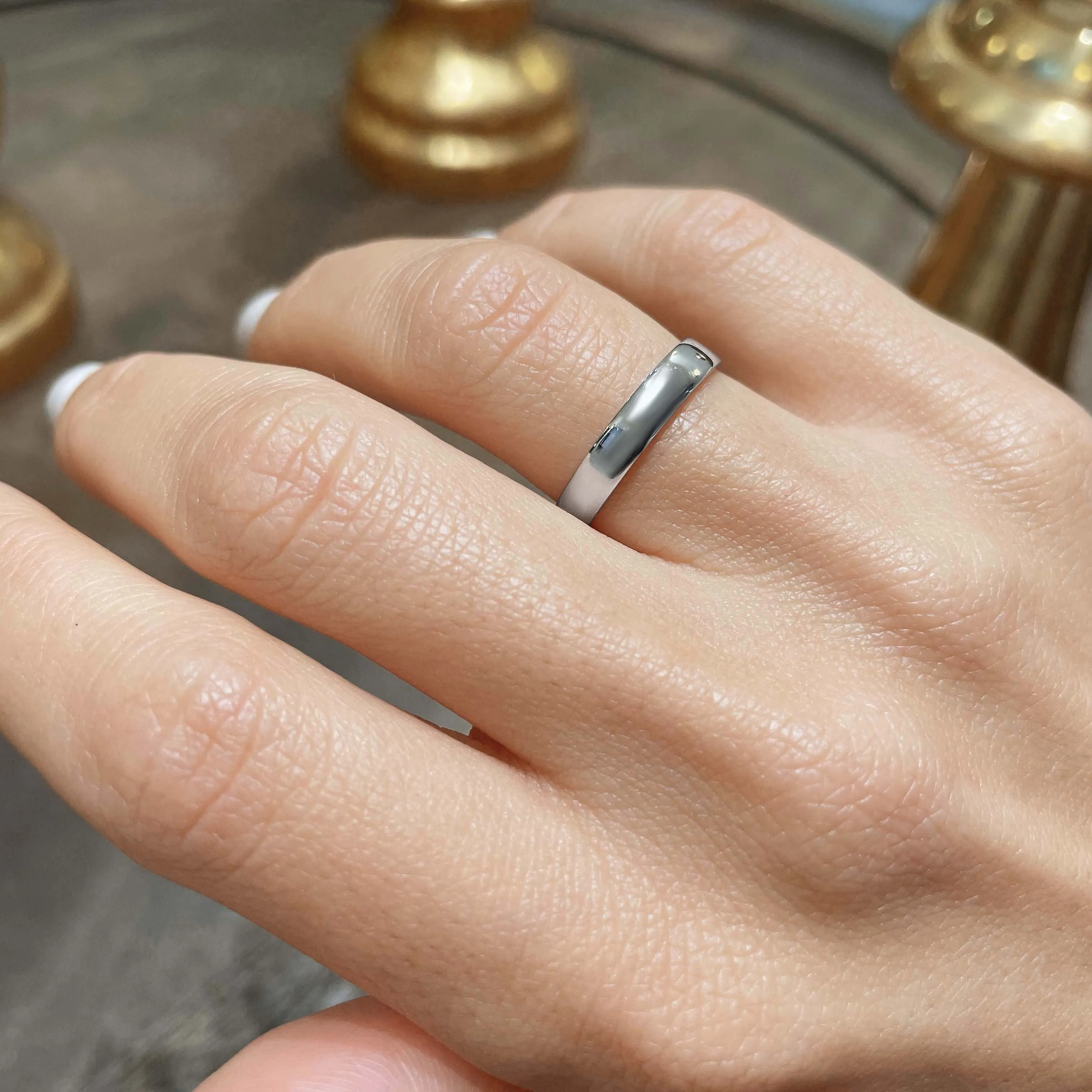 Tatiana Wedding Band -18K White Gold