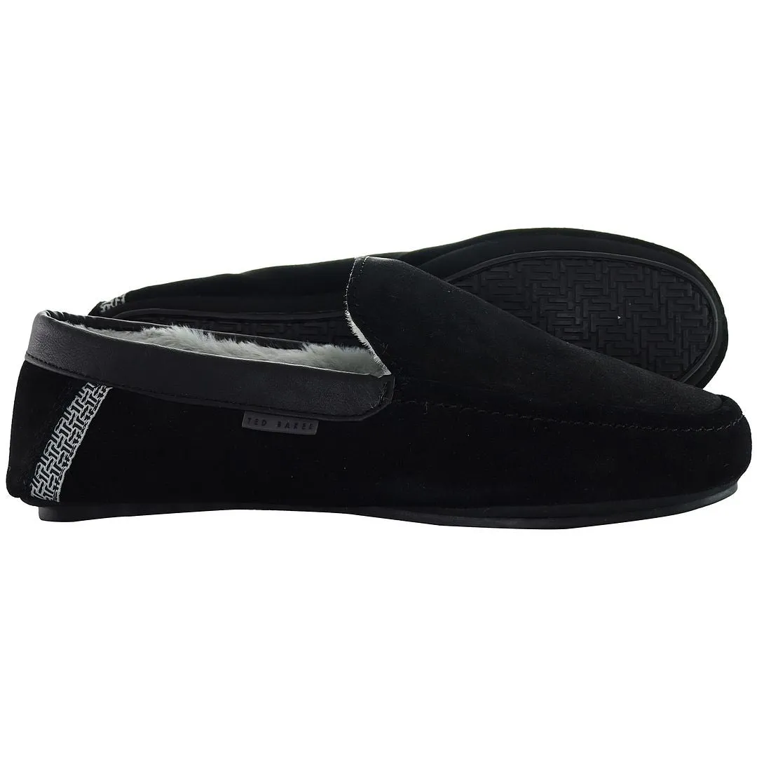 Ted Baker Vallant Mens Black Moccasin Slippers