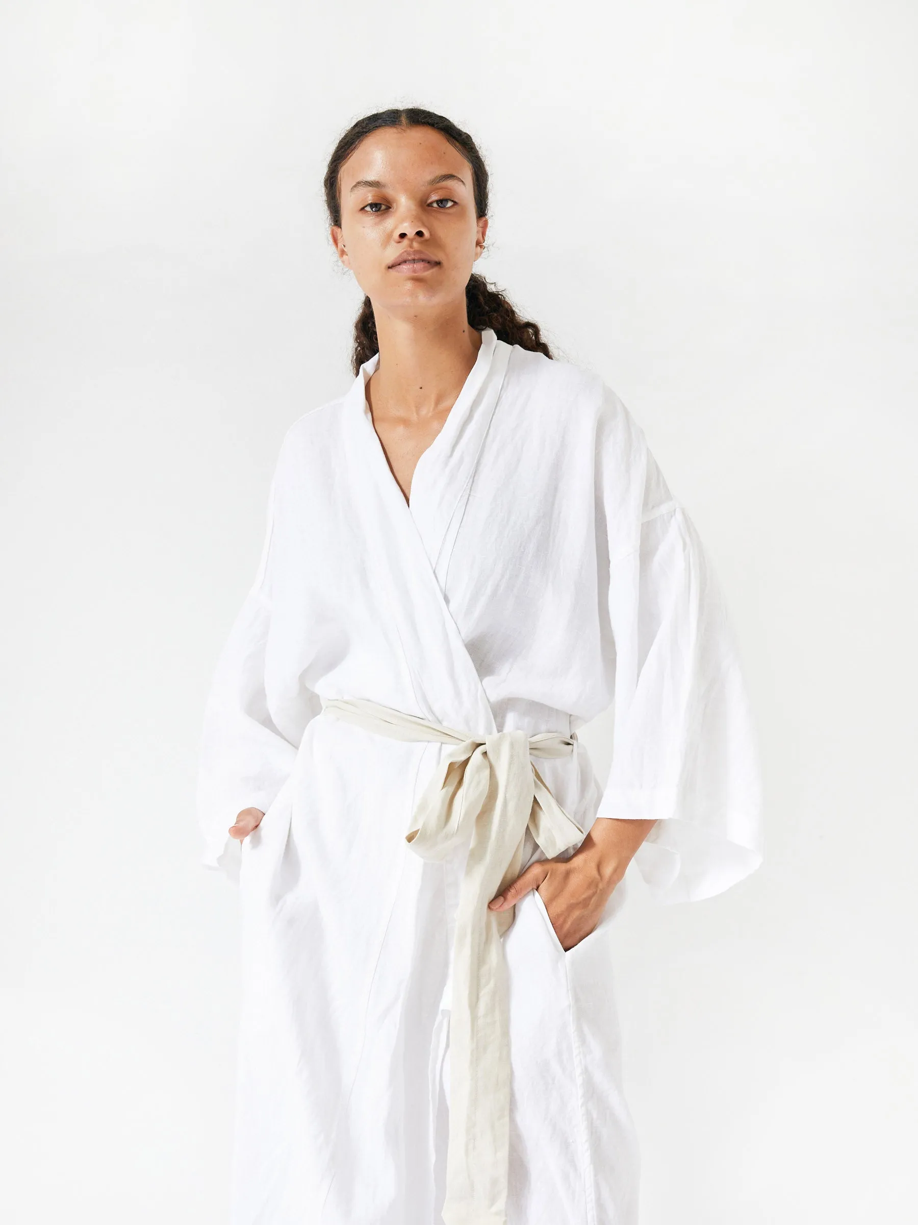 The 02 Full Length Linen Robe