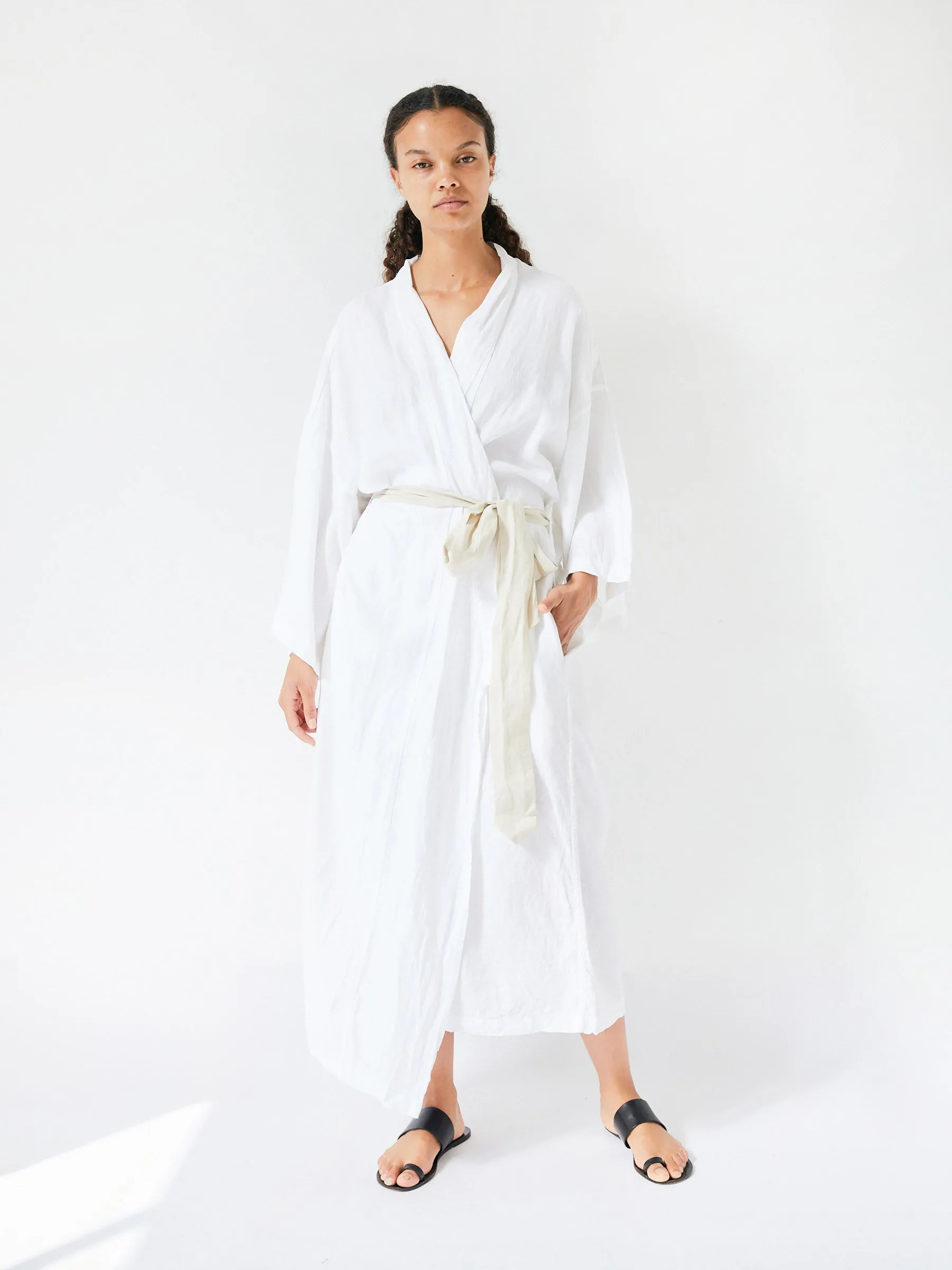 The 02 Full Length Linen Robe