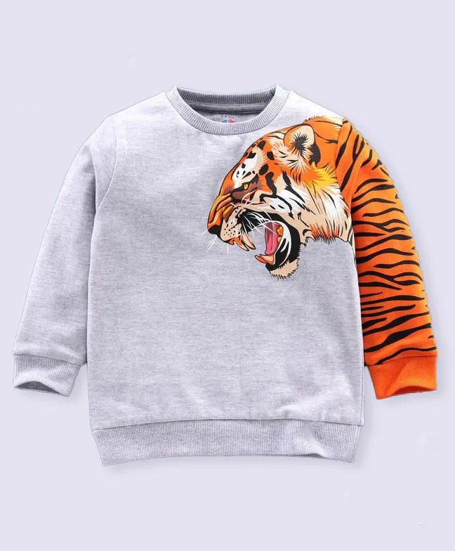 Ventra Tiger Sleeves Grey Sweatshirt