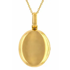 Victorian Oval Locket Pendant Necklace