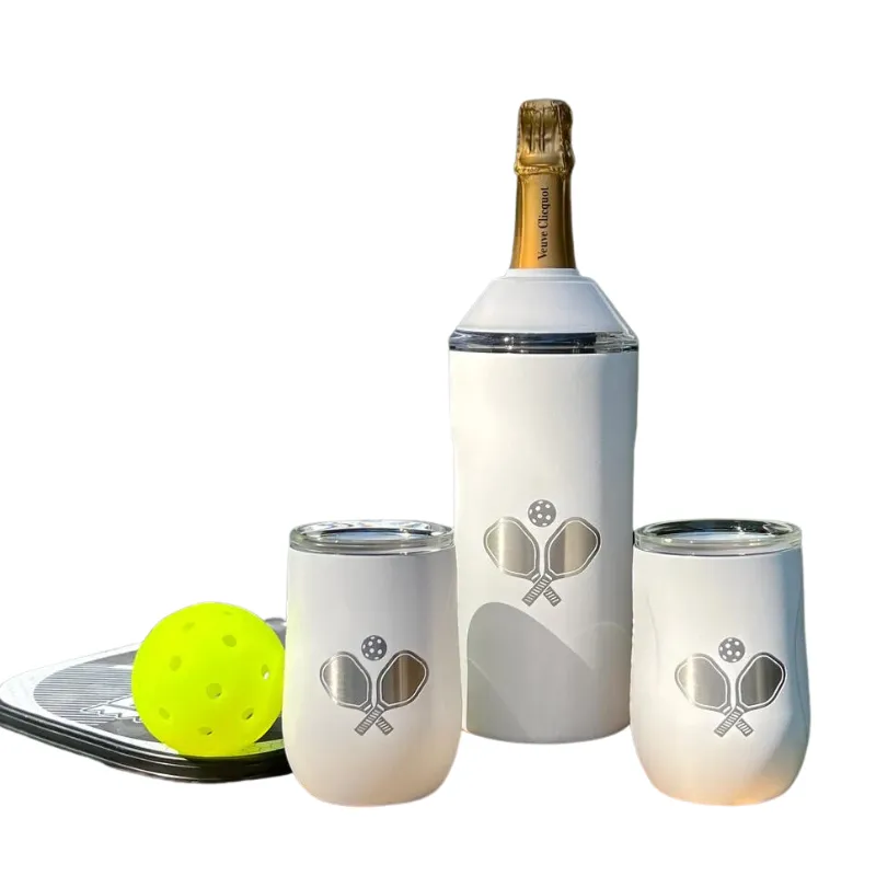 Vinglace Wine Pickleball Set - White