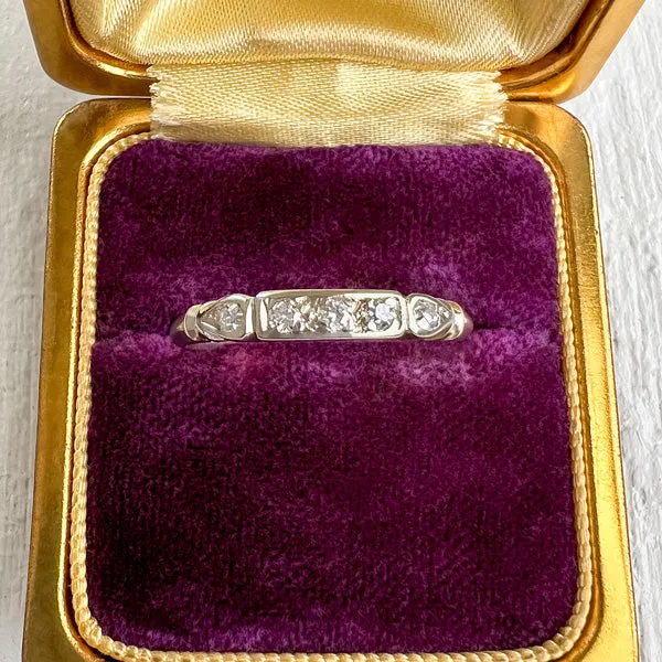 Vintage Five Diamond Band Ring