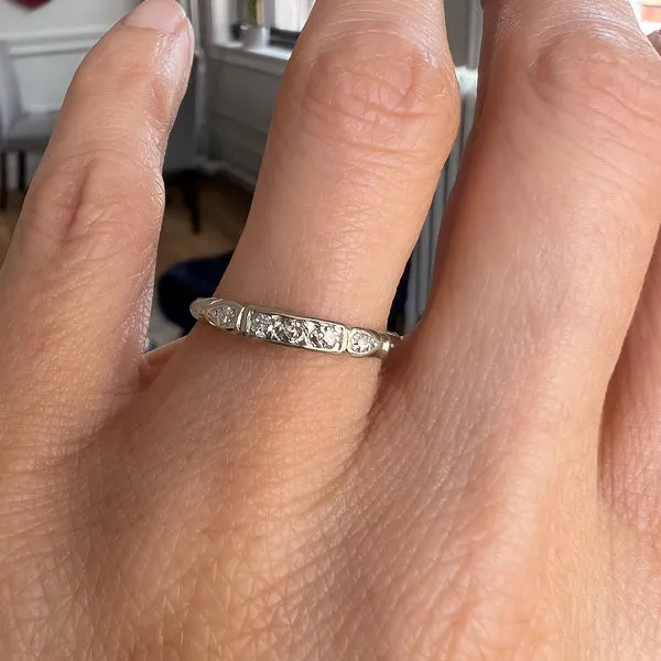 Vintage Five Diamond Band Ring