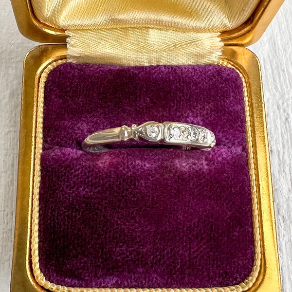 Vintage Five Diamond Band Ring