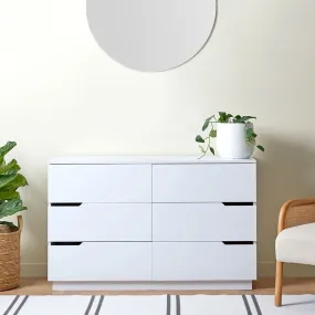 Zack Six Drawer - White